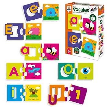 Diset-Las Vocales Juego Educativo, Multicolor