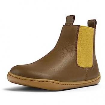 Botines de Piel Peu Cami marrón Camper para niños, modelo K900326-001, con elásticos, tipo Chelsea Barco, unisex, talla 32 EU