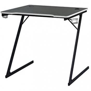 Escritorio Gaming Ergonomico Flame - 80x50x75 cm Negro y Blanco