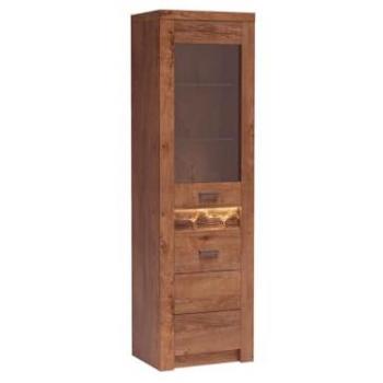 Vitrina Stanton C102 con puertas de Fresno, 192 x 56 x 42 cm
