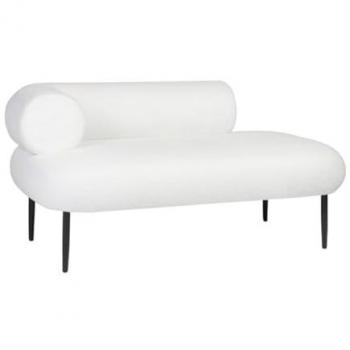 Sofá DKD Home Decor Blanco Negro Metal Scandi 127,5 x 73,5 x 64 cm