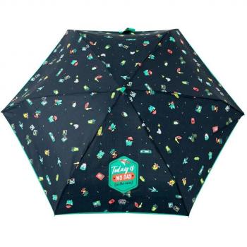 Paraguas de Viaje Mr. Wonderful Today is My Day (in the Rain) - Azul