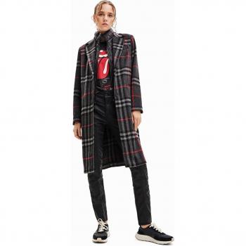 Desigual Women's Plaid Combination Coat Luise