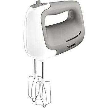Batidora de mano Tefal Prep'Mix HT450B, 450 W, 5 velocidades, 2 varillas y 2 ganchos de acero inoxidable, diseño ergonómico, accesorios aptos para lavavajillas