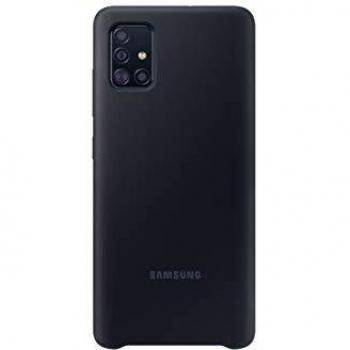 Samsung A51 - Carcasa de silicona, color Negro