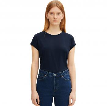 Camiseta de mujer lisa de manga corta Tom Tailor