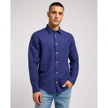 Lee - Camisa de hombre de corte classic y lisa en color azul