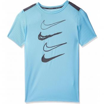 Nike B Nk Dry Top GFX Camiseta, Niños, Blue Gaze Dark Grey, S