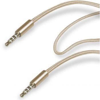 Cable Jack 3.5 Mm Male Cotton Braiding Gold