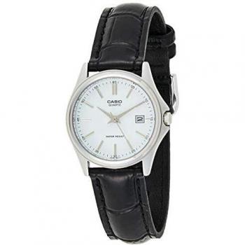 CASIO Women's Wristwatch LTP-1183E-7A with Black Strap and White Dial