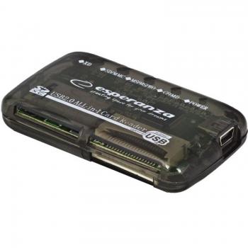 Lector de Tarjetas Externo Esperanza EA117 Negro