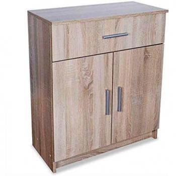 vidaXL Aparador 71x35x88 cm Madera Color Roble Mueble Soporte Mesa Auxiliar