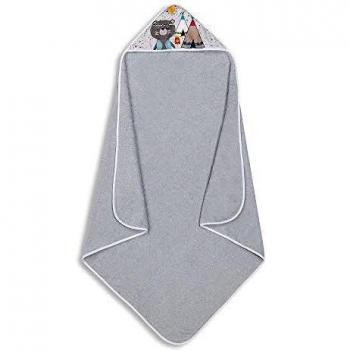 INTERBABY - Capa de Baño para Bebé Indio Gris 100% Algodón