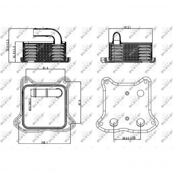 Enfriador de aceite NRF 31260 para aceite del motor