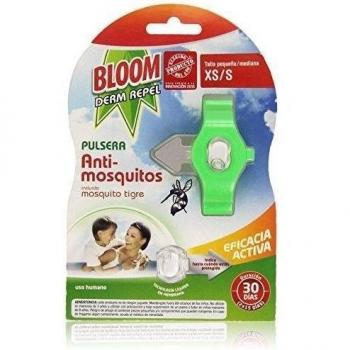 Bloom Derm Pulsera repelente de insectos, protección contra mosquitos, incluido mosquito tigre, pulsera para niños, talla XS/S