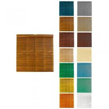 Persiana de Madera Alicantina con Polea Metálica - Estor Enrollable para Ventanas, Puertas, Salón 130 x 160 cm (Avellana (Barnizada))