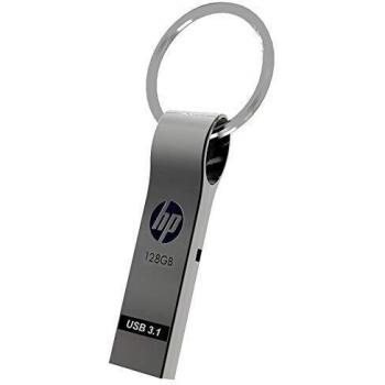 HP x785w 128GB USB 3.1 Flash Drive, hasta 75MB/s Velocidad de Lectura, diseño metálico con Llavero