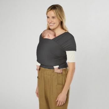 Fular Aura Ergobaby - Gris Grafito con tejido sostenible