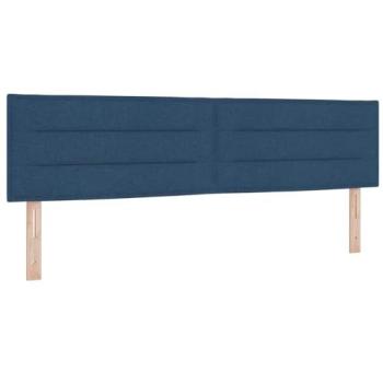 Cabecero LED Azul con Tiras de Luz 180 cm Tela Diseño Moderno