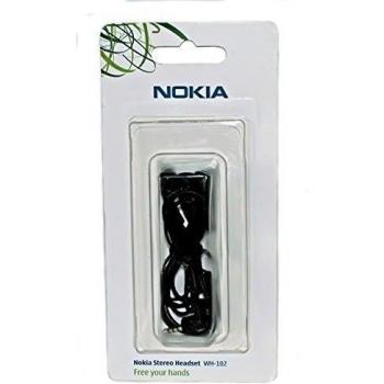 Nokia - Funda Stereo Headset Manos Libres - Compatible con función de descolgar llamadas y micrófono para Nokia Móvil Teléfonos Tel - En el embalaje original