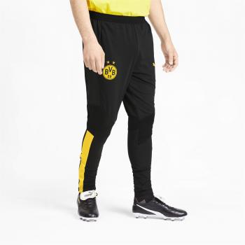 PUMA BVB Training Pants Pro with Zip Pockets Chándal, Hombre, Black-Cyber Yellow, XL