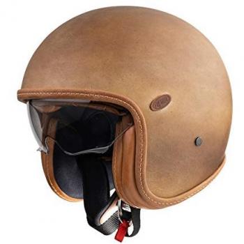 Casco Jet Premier Le Petit Classic B.O.S. Marrón, Unisex-Adult, Gamuza, Talla XS