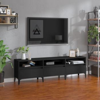 Mueble de TV madera contrachapada 150x30x44,5 cm vidaXL negro