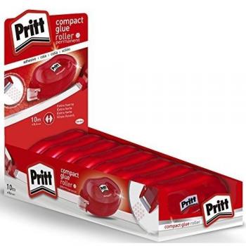 Pritt 2111694 - Roller adhesivo permanente, adhesión superior y precisa, 10uds 8,4mm x 10m
