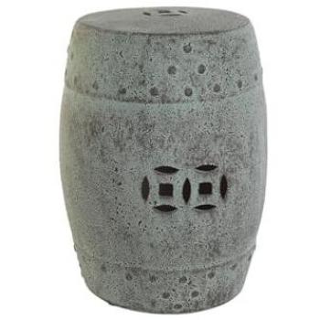 Mesa auxiliar Home ESPRIT Verde Porcelana 33 x 33 x 47 cm