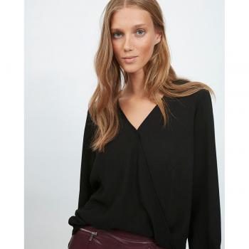 Blusa cruzada de mujer con escote de pico Vila