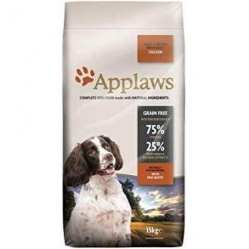 Applaws Natural y Completo alimento seco para Perros 15kg de Raza pequeña/Mediana para Adultos