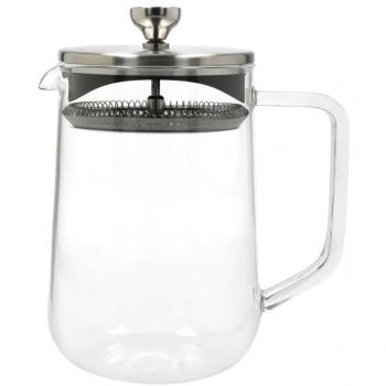 La Cafetière Loose Leaf - Tetera de 4 tazas de 1050 ml con tapa, infusor de té de vidrio resistente al calor con filtro de acero inoxidable integrado