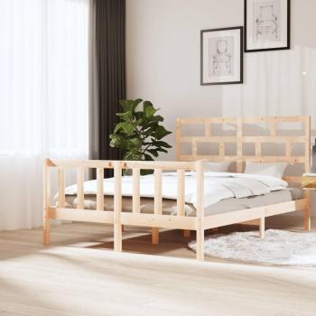 Cama de madera maciza de pino 160x200 cm