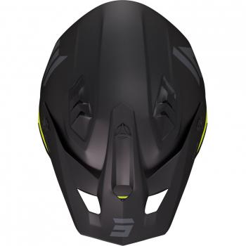 Casco de Cross Shot Jump Tricks Negro-Amarillo Neón Mate