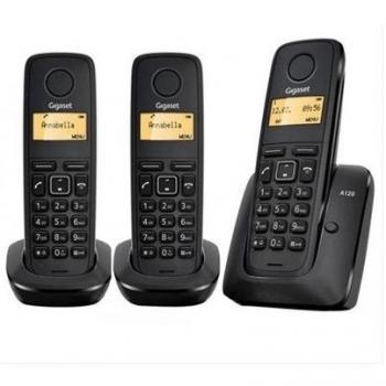 Teléfono Inalámbrico Digital Gigaset A120 Trio, Negro