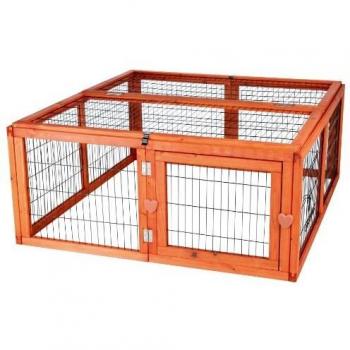 Trixie natural outdoor run with cover 116 x 48 x 109 cm