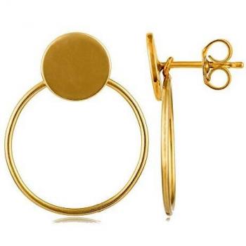 Córdoba Jewels |Pendientes en plata de Ley 925 bañada en oro con diseño Circles Oro