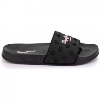 PEPE JEANS PLS70126 SLIDER PLAIN W CHANCLA PALA MUJER - Chanclas de playa para mujer, modelo Slider Plain en color negro, talla disponible T36/41