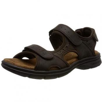 Panama Jack Salton Basics C1 Dark Brown Leather Hiking Sandals 46