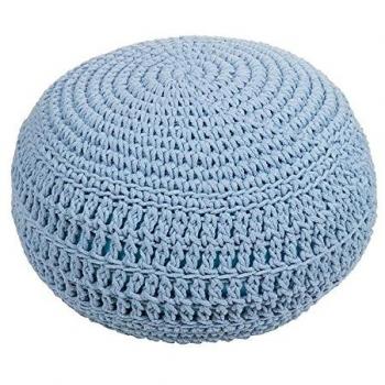 SantiagoPons - Puff Trenzado Azul Color Azul de Estilo