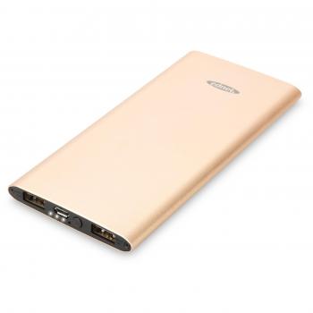 Ednet Slim Line batería externa Oro Polímero de litio 5000 mAh - Baterías externas