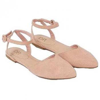 Blush Poppy Open Back Ballet Flats for Women - Size 8
