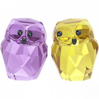 Swarovski 5136527 Enamorados de Pareja, Victor y figura de Victoria cristal 3,3 x 2,5 x 2 cm, color morado/amarillo