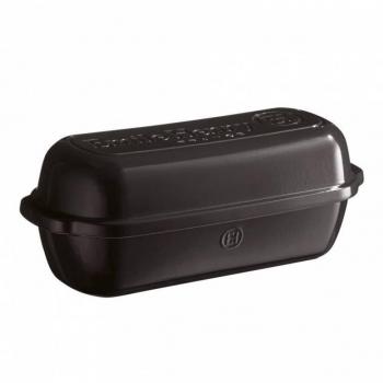 Emile Henry Charcoal Bread Loaf Pan, 39.5 x 16 x 15 cm, 4.5L