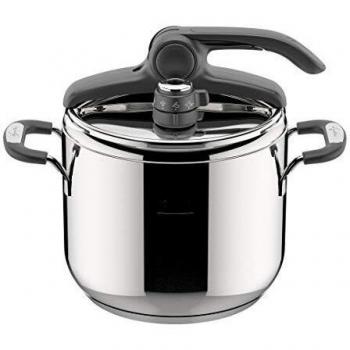 Olla a Presión Lagostina Briosa 22 cm, 7 L, Acero Inoxidable, Inducción y Gas, Apertura Fácil