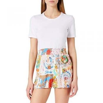Desigual Pant_Creta Bermudas, Blanco, L para Mujer