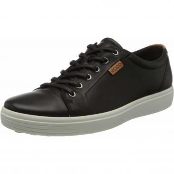 ECCO Men's Soft 7 Sneaker, Size 8, Leather, Black