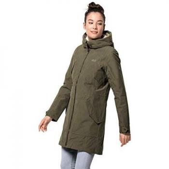 Jack Wolfskin Rocky Point - Parka para mujer, Mujer, 1109372, granito, extra-large