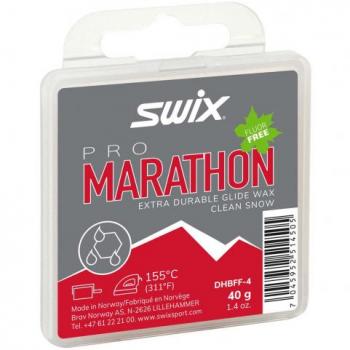 Cera para esquí Swix Pure Marathon Libre de Flúor 40 g, cera en bloque, color negro, sin flúor