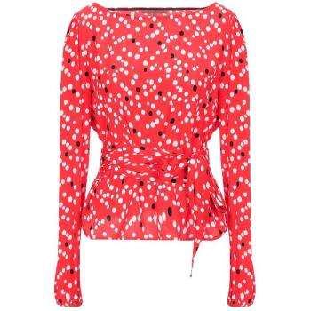 Patrizia Pepe Red Polka Dot Polyester Long Sleeve Sweater - IT42|M